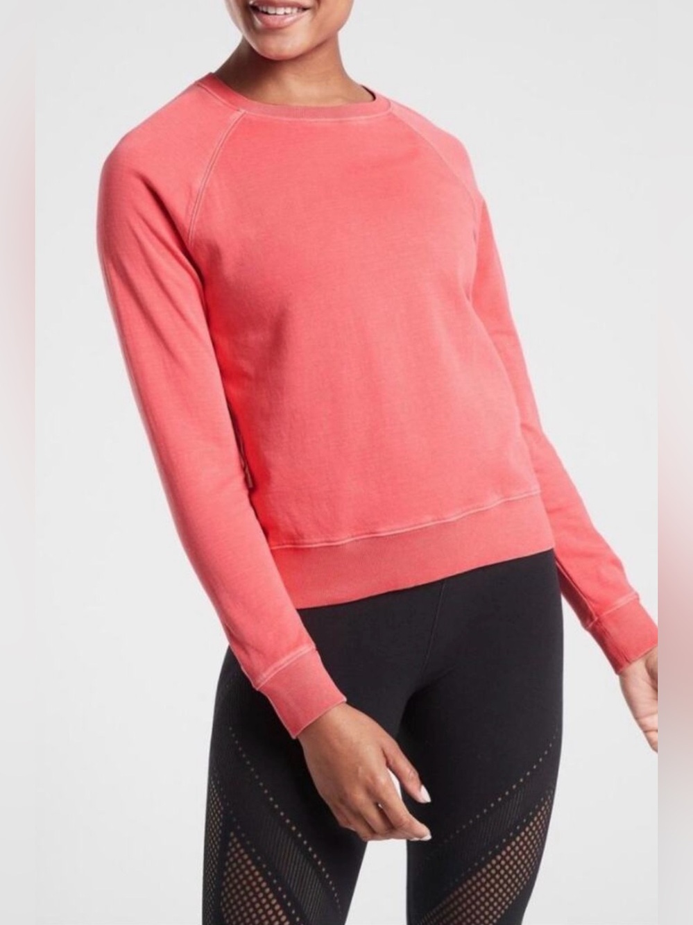 Athleta Sundown Sweatshirt Coral Petal, size 2X, like new!